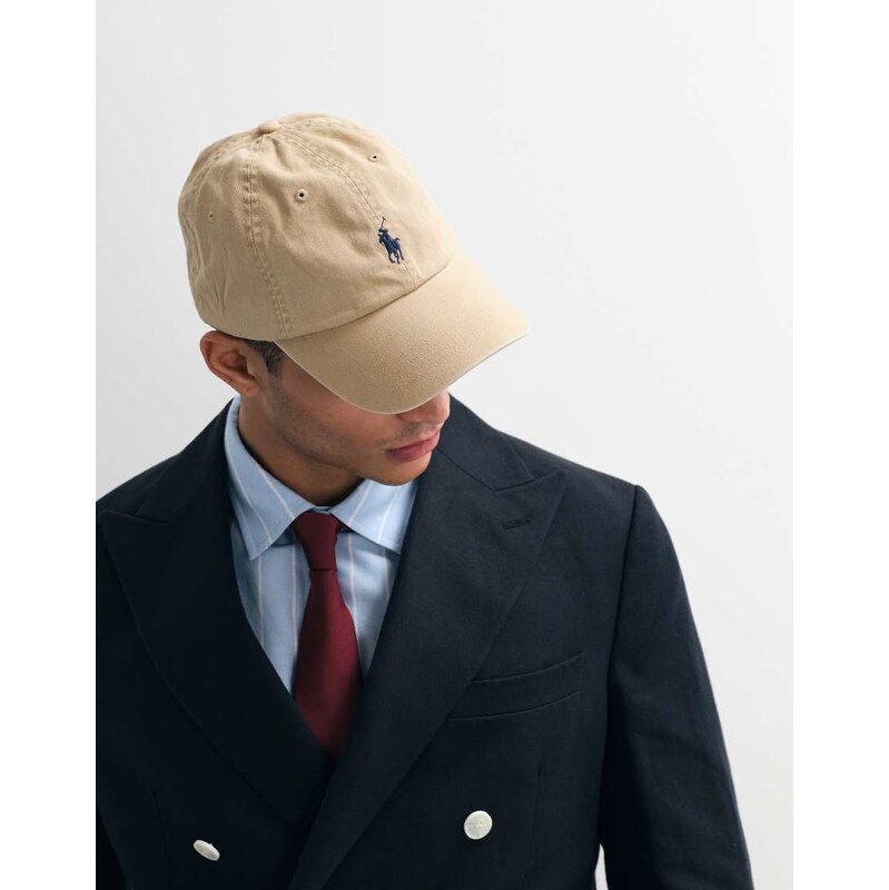 Polo Ralph Lauren icon logo twill baseball cap in vintage khaki