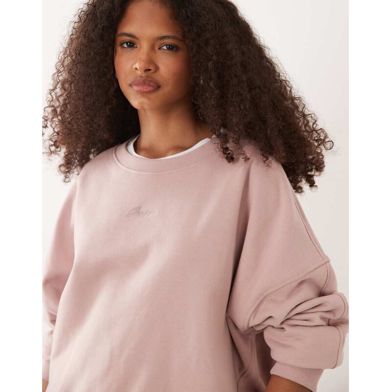 BOSS Orange co-ord sweatshirt in dusty pink