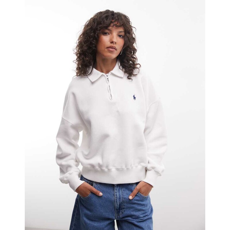 Polo Ralph Lauren icon logo relaxed fit 1/4 zip sweatshirt in