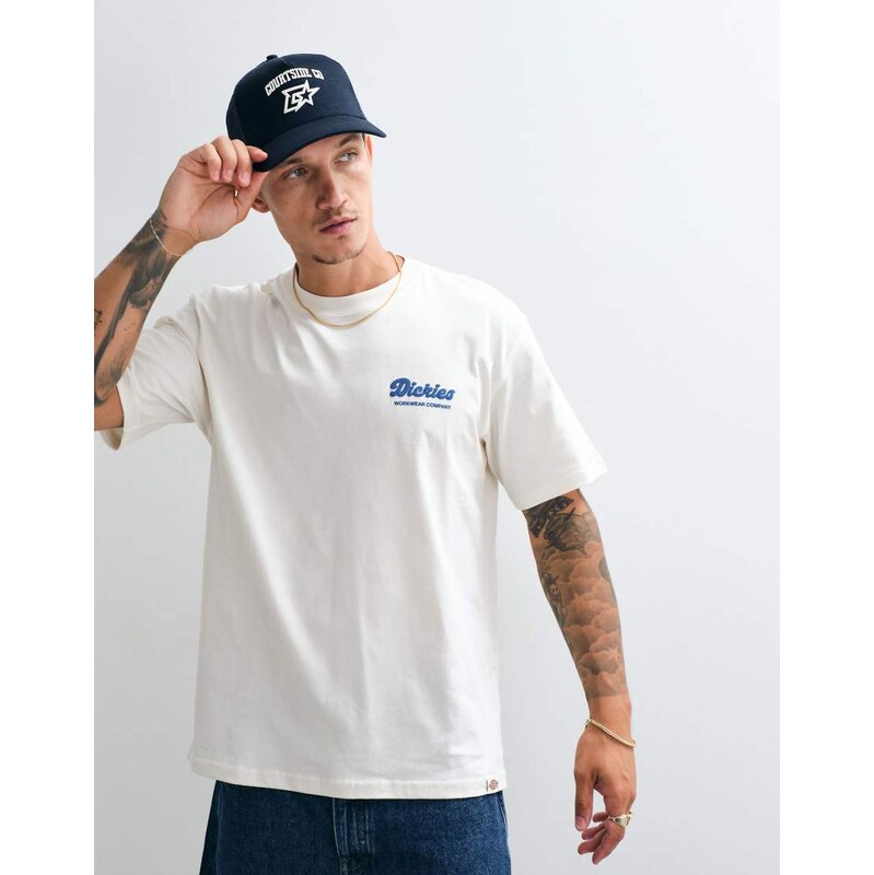 Dickies Lewistown backprint t-shirt in beige-White