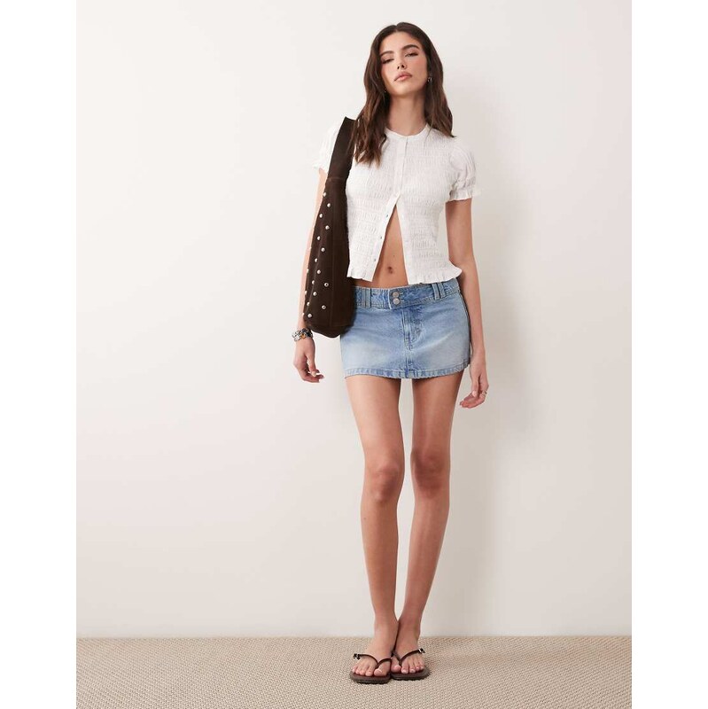 Supre Luca denim skirt in tide blue
