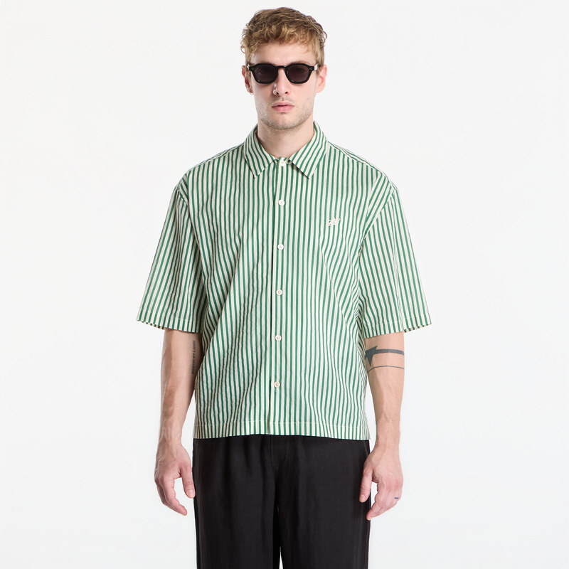 Košile AllSaints Chopin Ss Shirt White/ Green XL