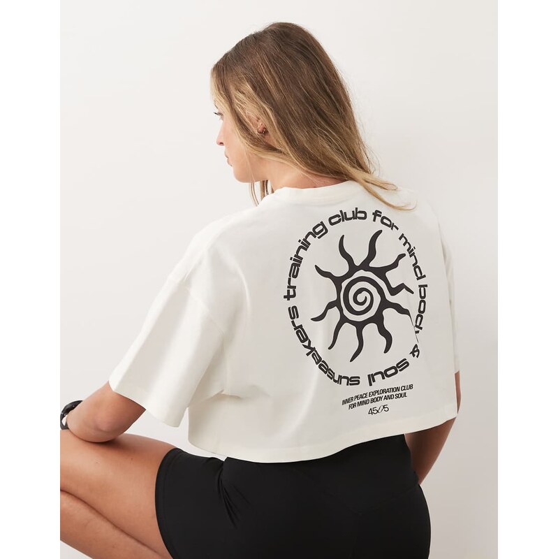 4505 heavyweight cotton cropped t-shirt with back print in