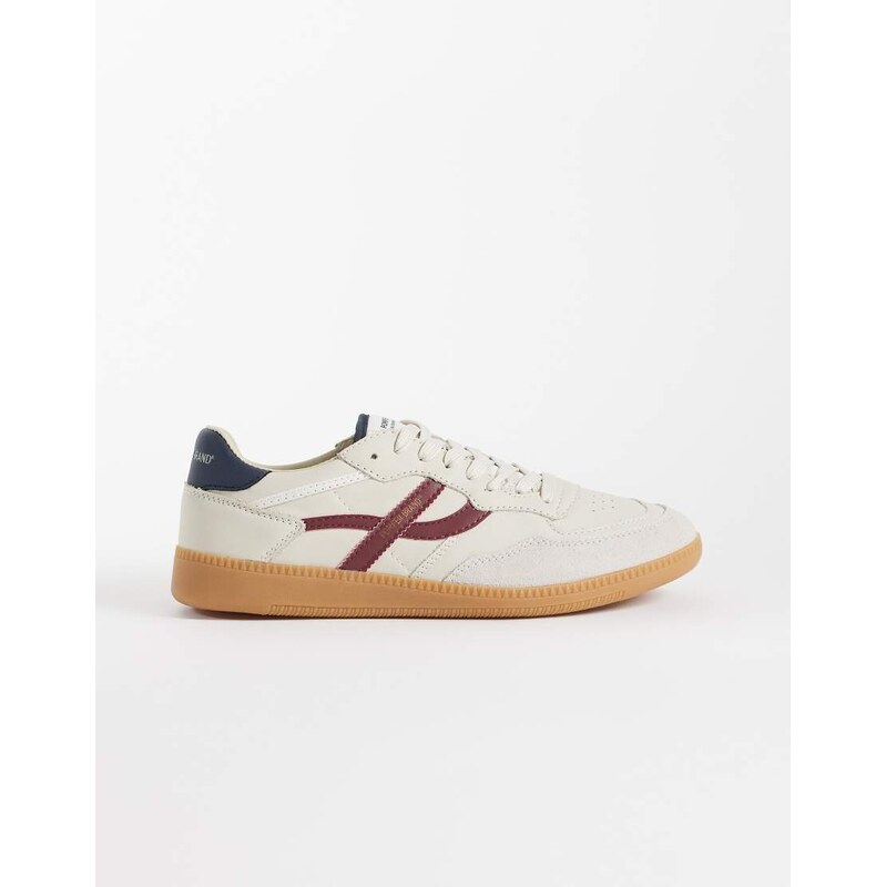 Pompeii UK Pompeii elan sala leather gum sole trainers in white