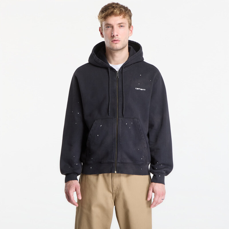 Mikina Carhartt WIP Hooded Painter Jacket UNISEX Black Destroy