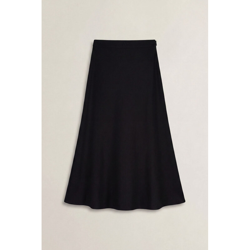 SUKNĚ GANT FLARED LINEN BLEND SKIRT BLACK