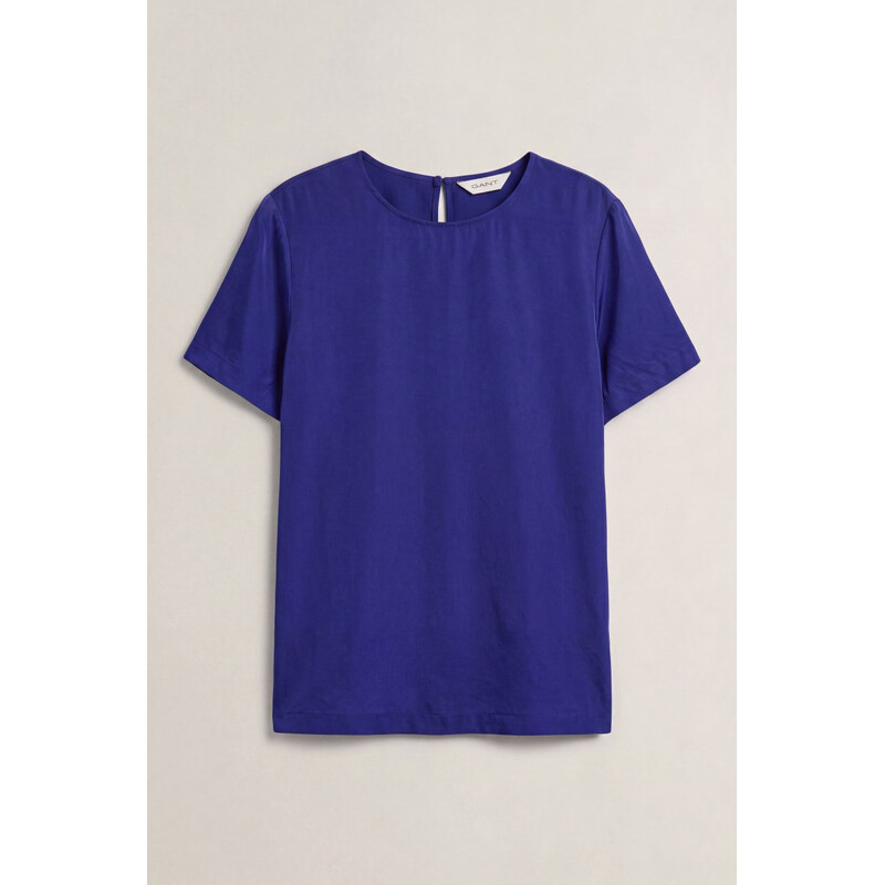 KOŠILE GANT HABOTAI SILK SS TOP RICH NAVY