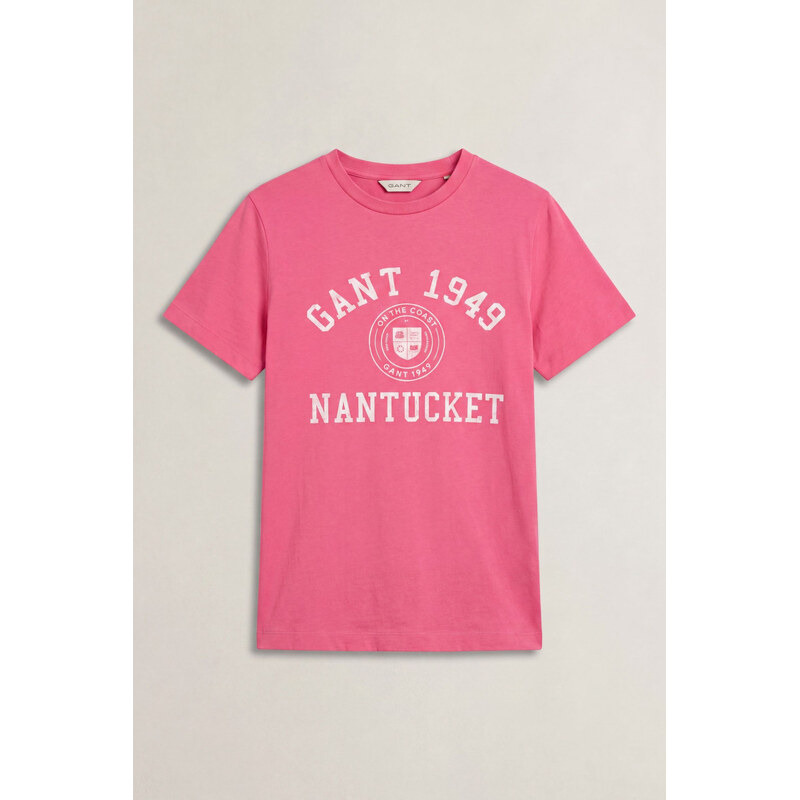 TRIČKO GANT REG GRAPHIC PRINT SS T-SHIRT BRIGHT FUSCHIA
