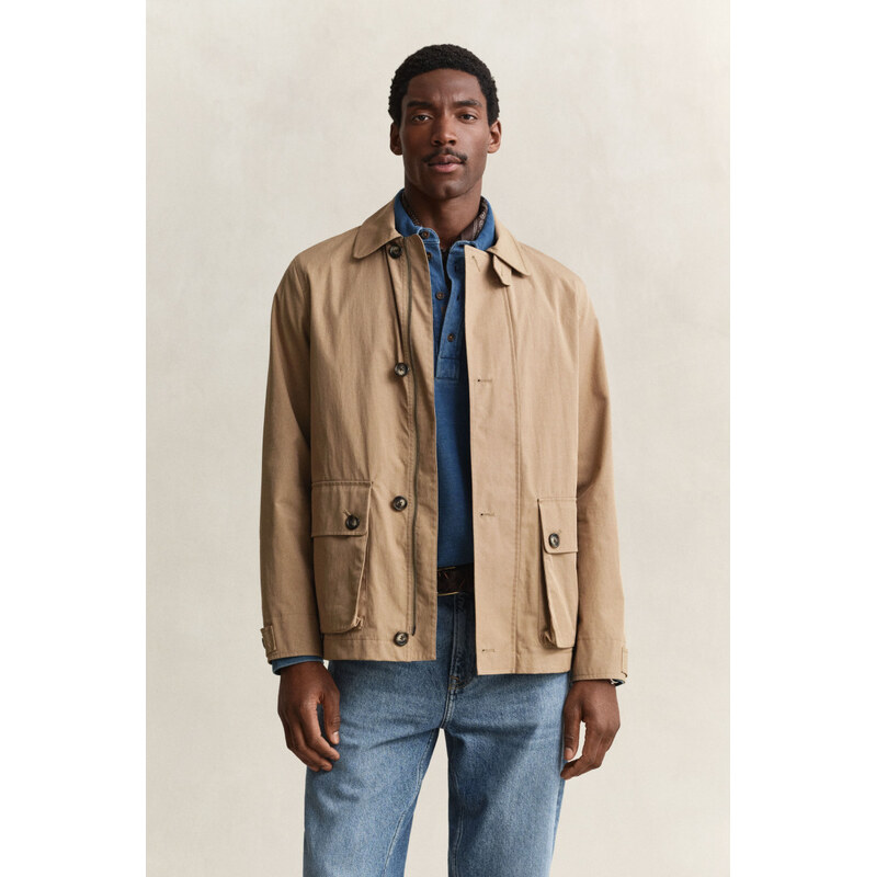 BUNDA GANT COTTON BLEND BARN JACKET LIGHT TAUPE