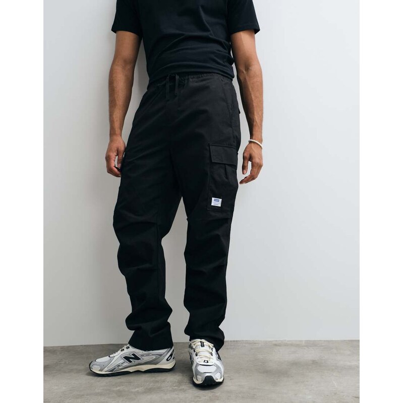 HUGO Blue Gadic relaxed fit cargo trousers in black