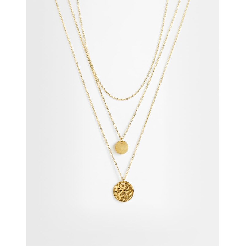 Topshop Oliver waterproof stainless steel multi layer necklace