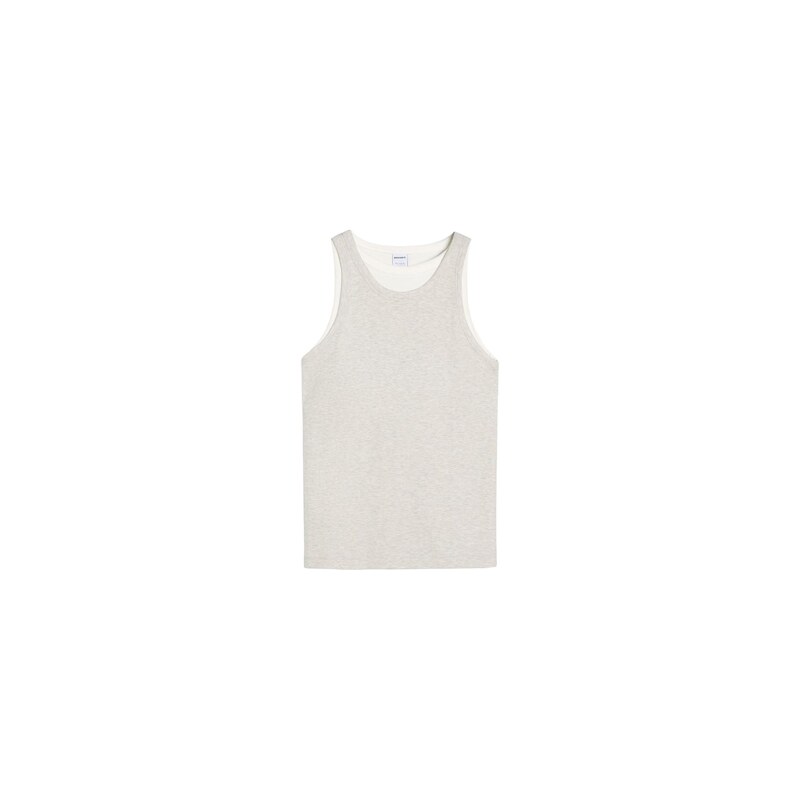 Bershka Tričko šedá / bílá