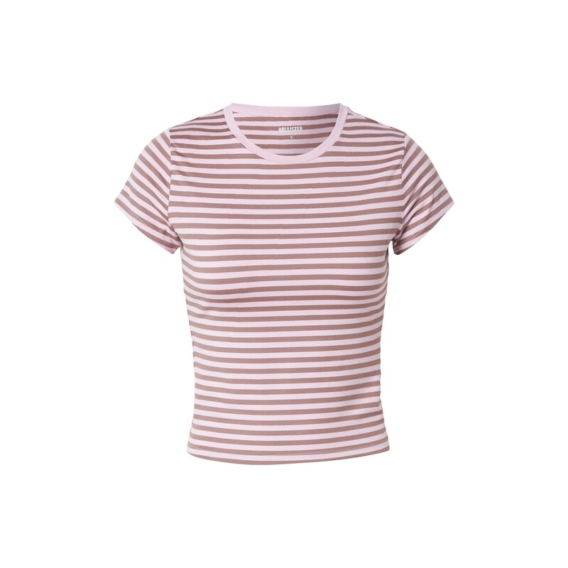HOLLISTER Tričko rezavě hnědá / růžová