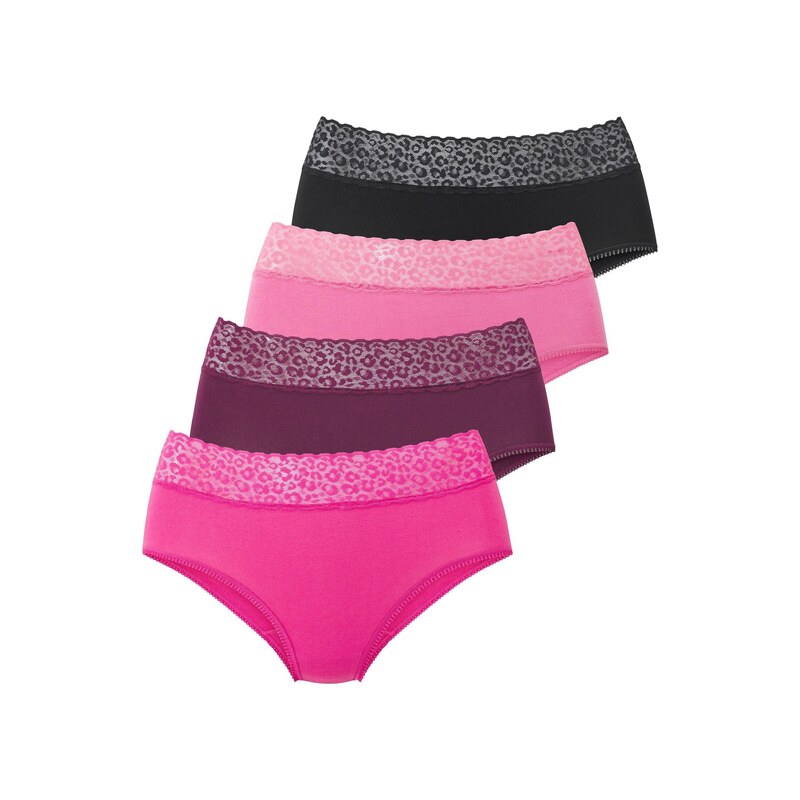 LASCANA Kalhotky lilek / pink / světle růžová / černá