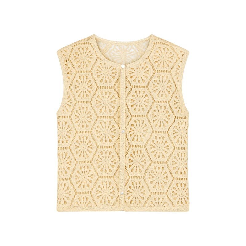 NORR Pletená vesta offwhite