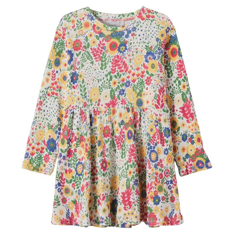 Stella McCartney Kids Floral ribbed-knit cotton jersey dress