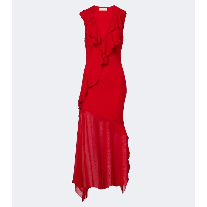 De La Vali Baila floral georgette midi dress
