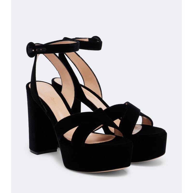 Gianvito Rossi Sabrina velvet platform sandals