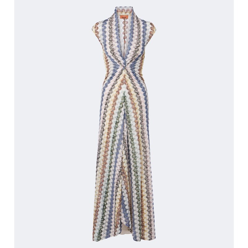 Missoni LamÃ gathered maxi dress