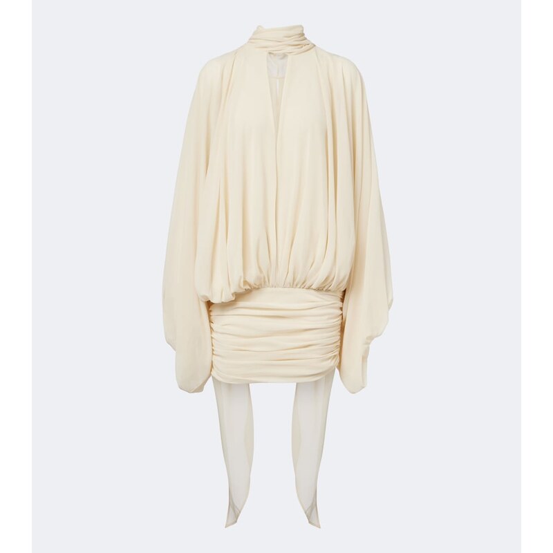 De La Vali Maite draped chiffon minidress