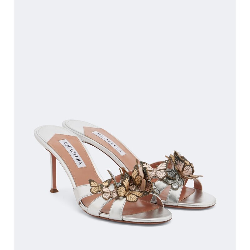 Aquazzura Papillon appliqué leather sandals