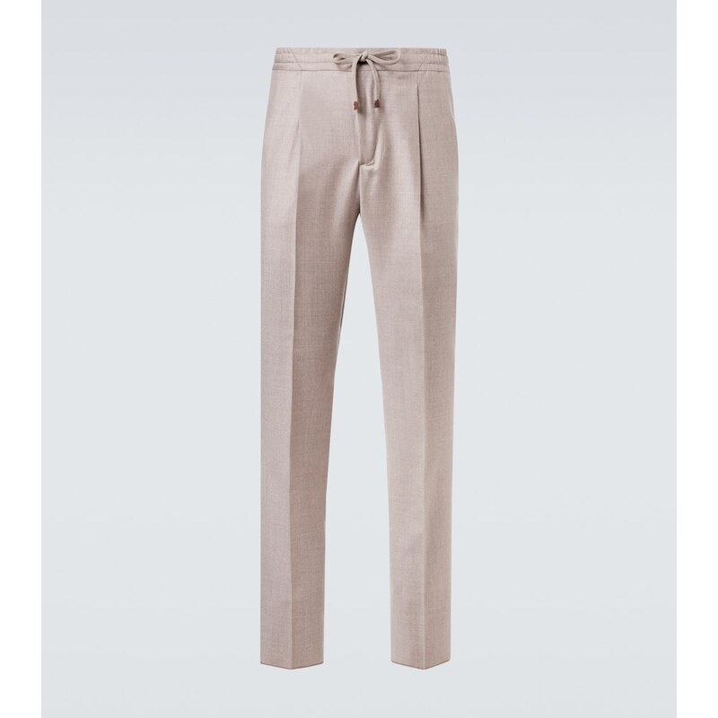 Slowear Virgin wool flannel slim pants