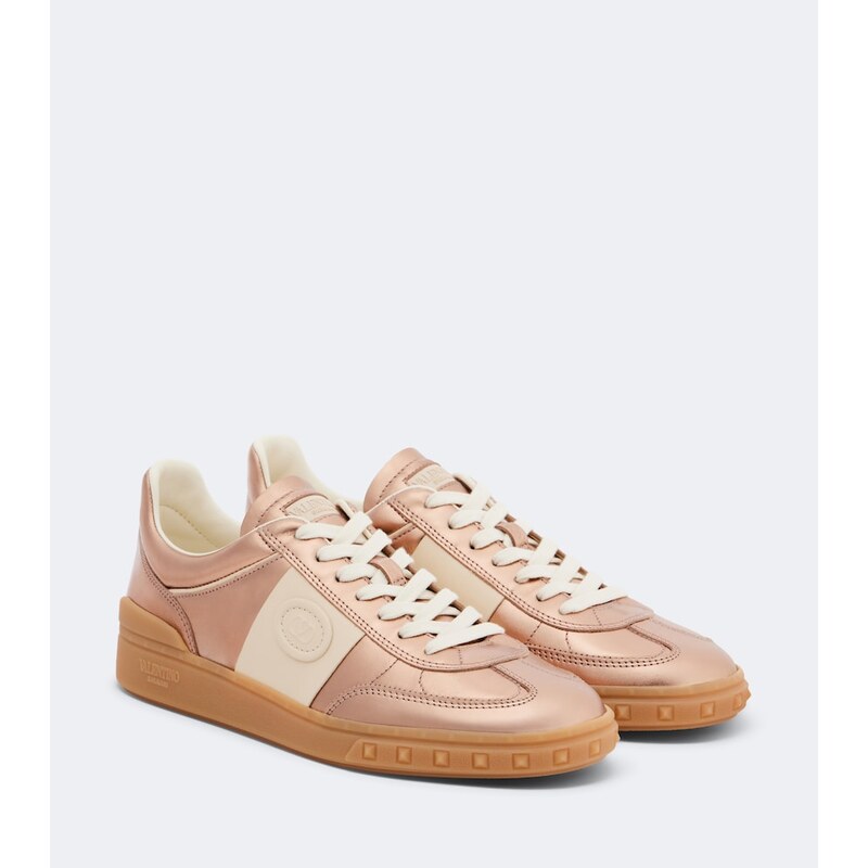 Valentino Garavani Upvillage metallic leather sneakers