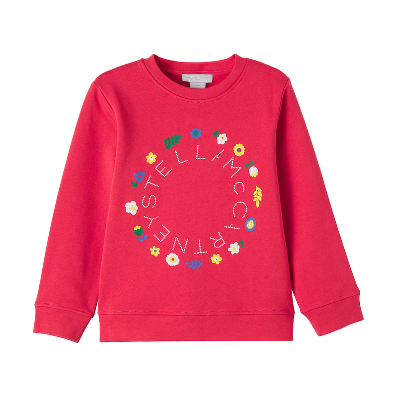 Stella McCartney Kids Floral cotton jersey sweatshirt