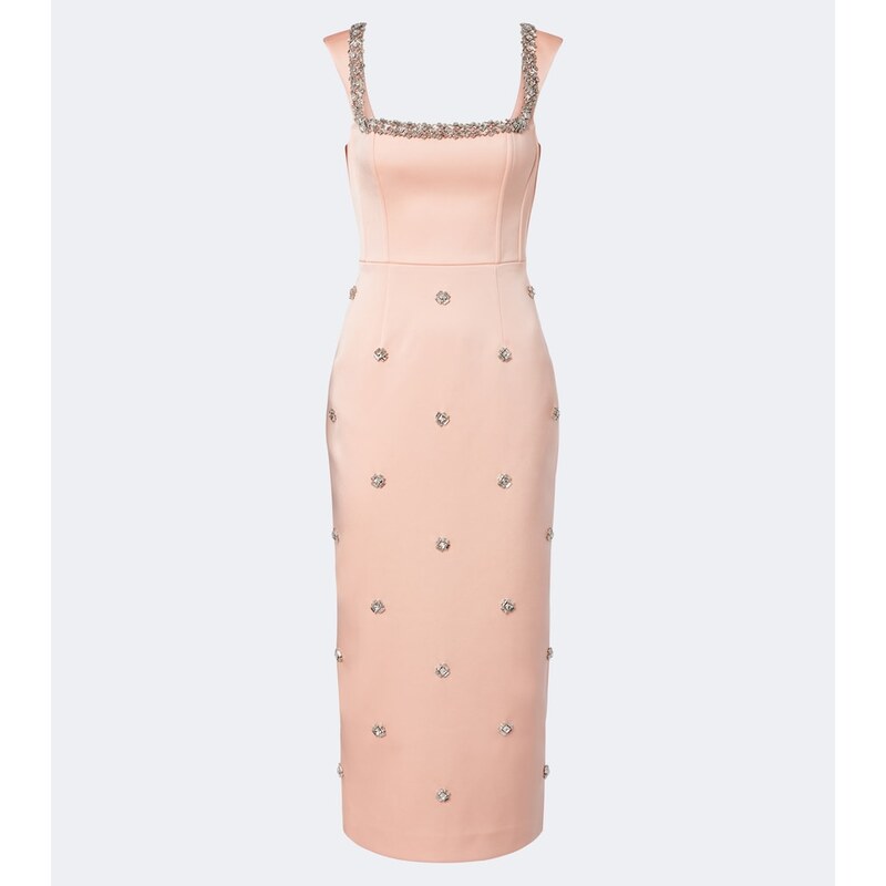 Rebecca Vallance Ayla embellished satin cocktail dress