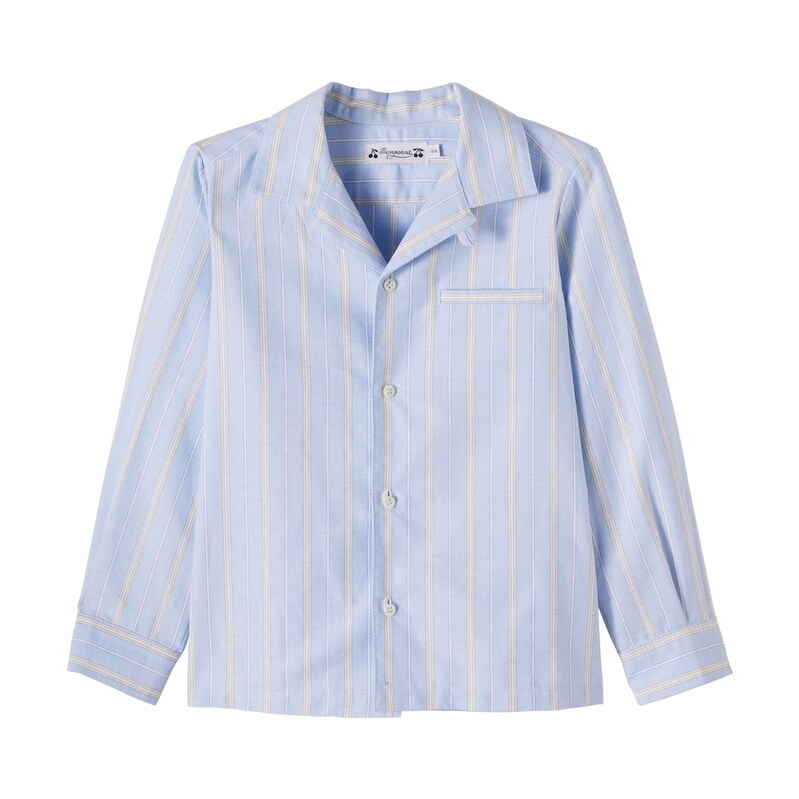 Bonpoint Mael striped cotton poplin shirt