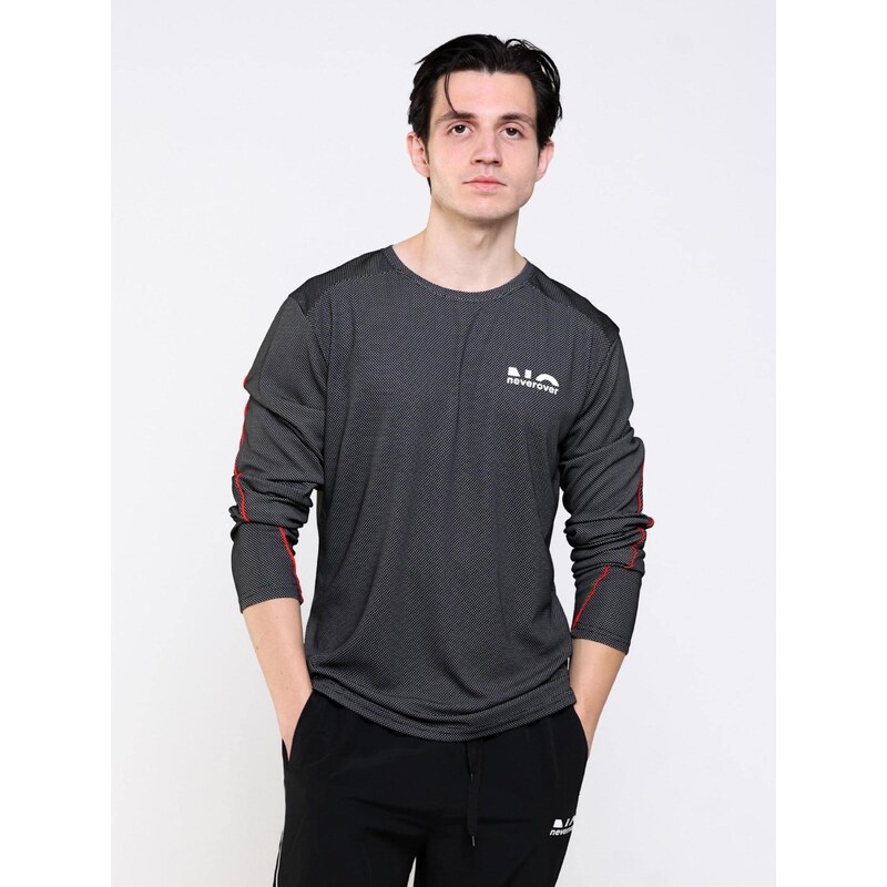 neverover Funkční tričko Mens Essential Striped Long Sleeve T