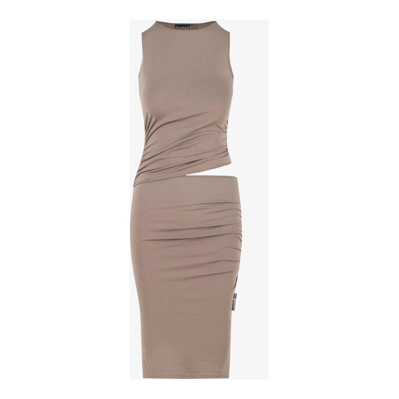 FEMSSY Šaty TALIA DRESS BROWN béžová