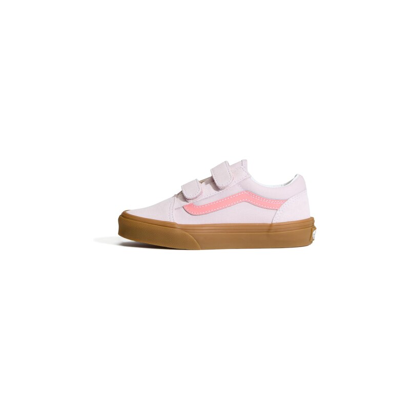 VANS Tenisky Old Skool Hook and Loop pink / bílá