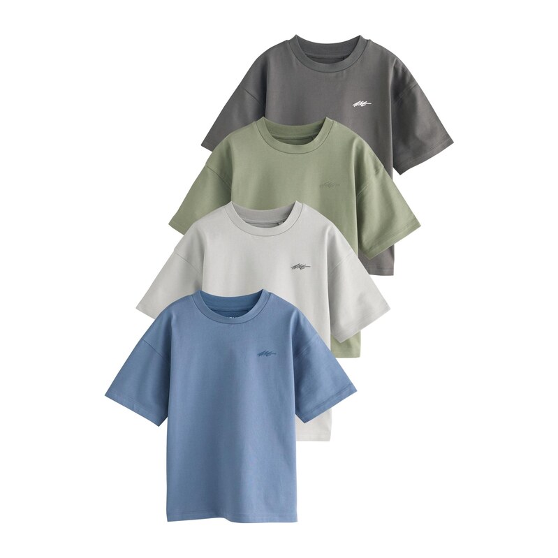 Next Tričko safírová / světle šedá / tmavě šedá / khaki