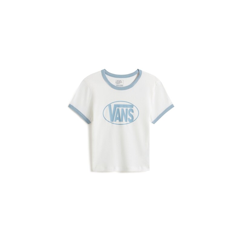 VANS Tričko šedobéžová / bílá