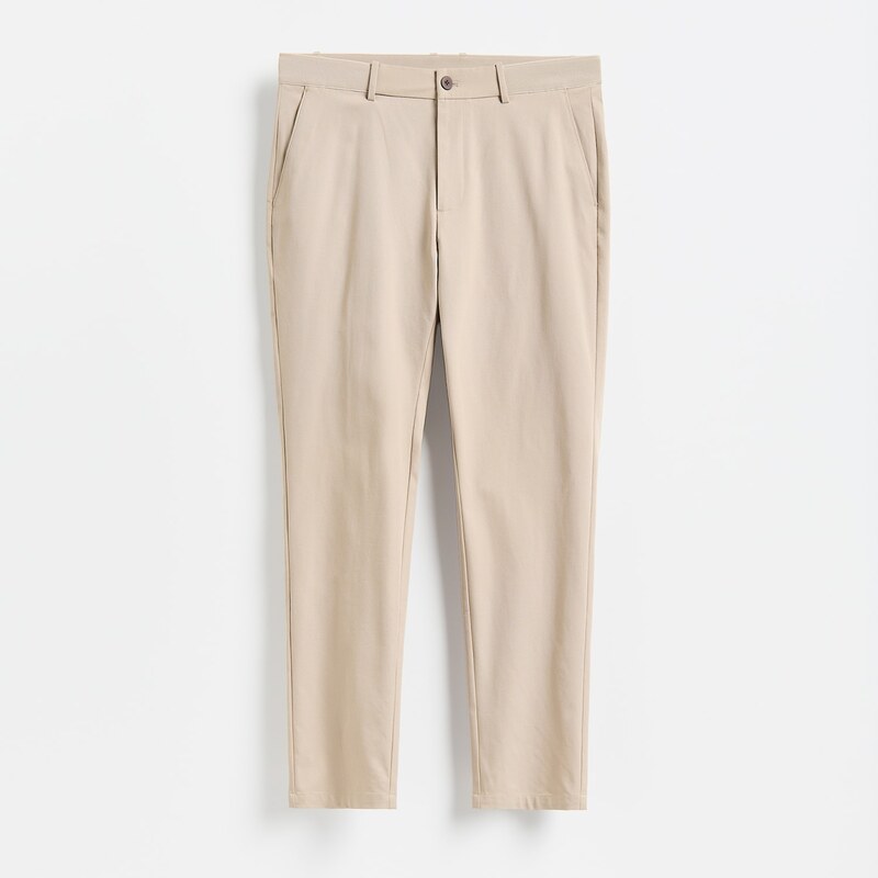 Reserved - Kalhoty chino slim fit - béžová