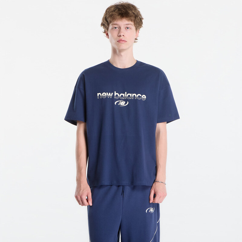 Tričko New Balance Trackside T-Shirt Nb Navy XL