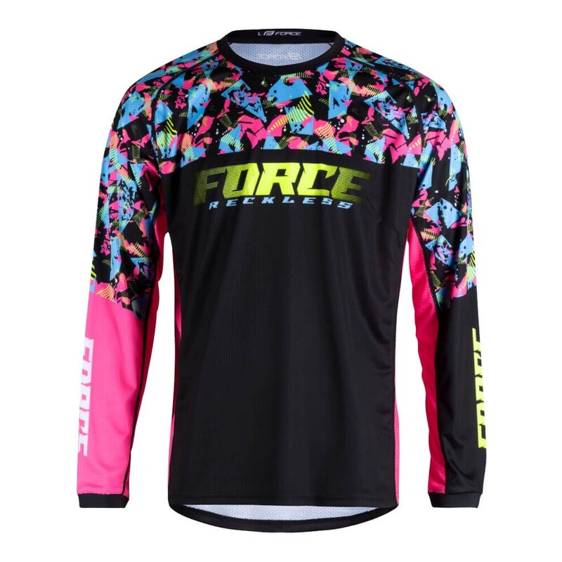 Force Reckless unisex dres dlouhý rukáv černá/růžová/fluo vel. M