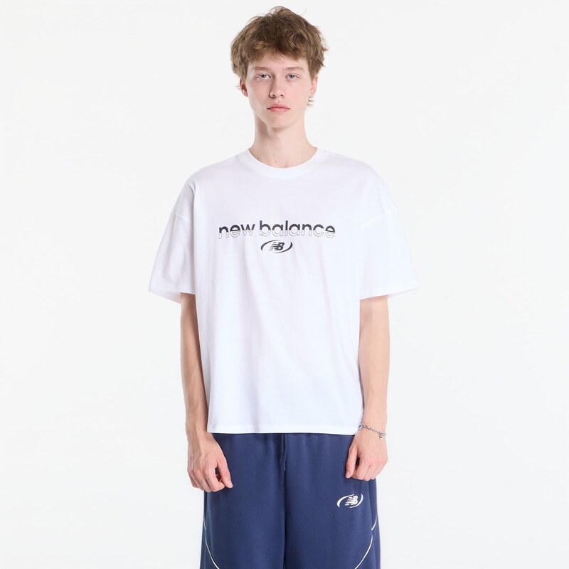 Tričko New Balance Trackside T-Shirt White XXL