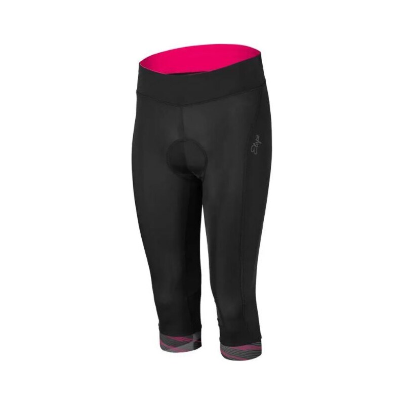 Etape Livia dámské 3/4 kalhoty s vložkou černá/růžová vel. S
