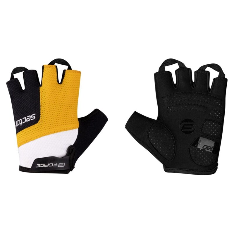 Force Sector unisex gelové rukavice černá/žlutá vel. S