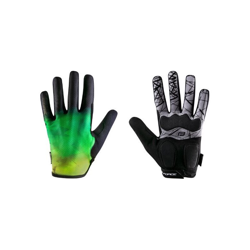 Force Core unisex MTB rukavice fluo/zelená vel. L
