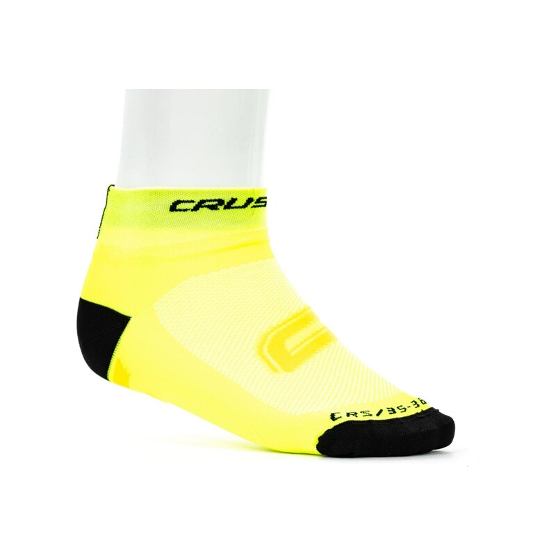 Crussis cyklistické ponožky žlutá/černá vel. 35-38