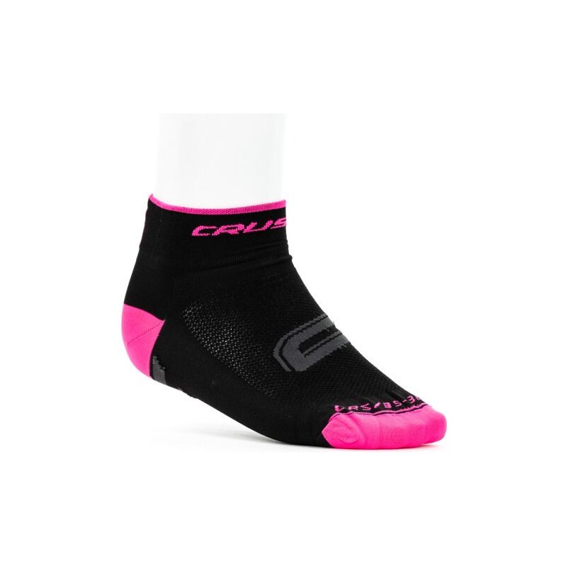 Crussis cyklistické ponožky černá/růžová vel. 43-45