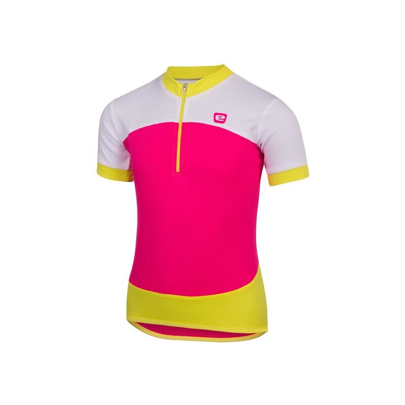 Etape Peddy dětský dres krátký rukáv růžová/limeta vel. 140 -