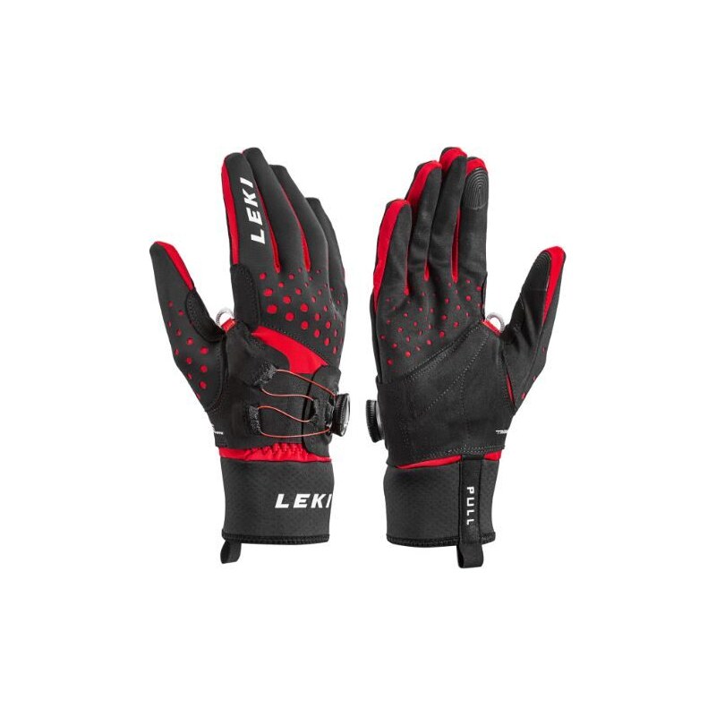 Leki Nordic Tune Shark Boa běžecké rukavice black/red vel. 6