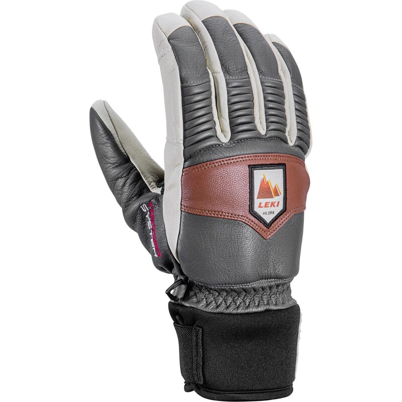Leki Patrol 3D sjezdové rukavice Graphite/Off White/Maroon vel.