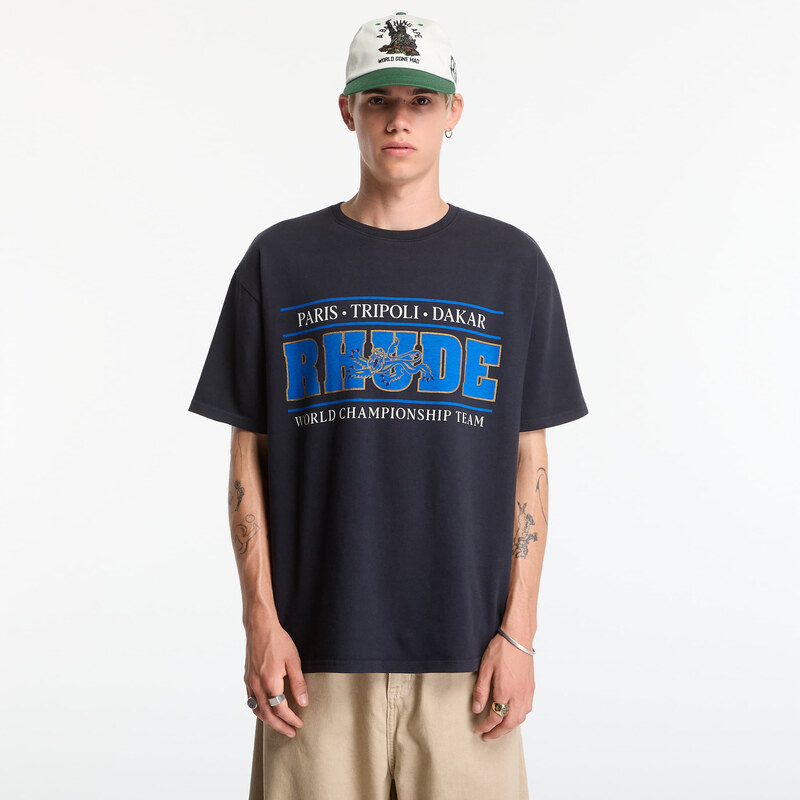 Tričko Rhude Chrono Tee Vintage Black/ Blue L
