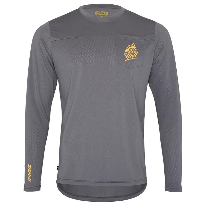 Silvini Ello pánský volný dres dlouhý rukáv Grey/Tiger vel. S
