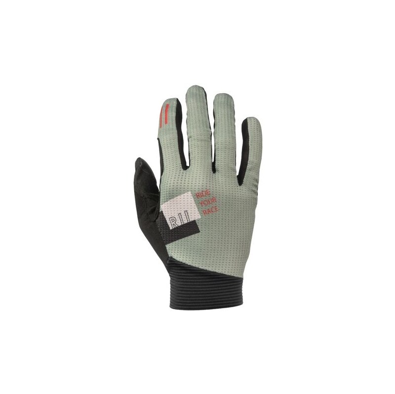 R2 Vallnord cyklistické rukavice khaki vel. S
